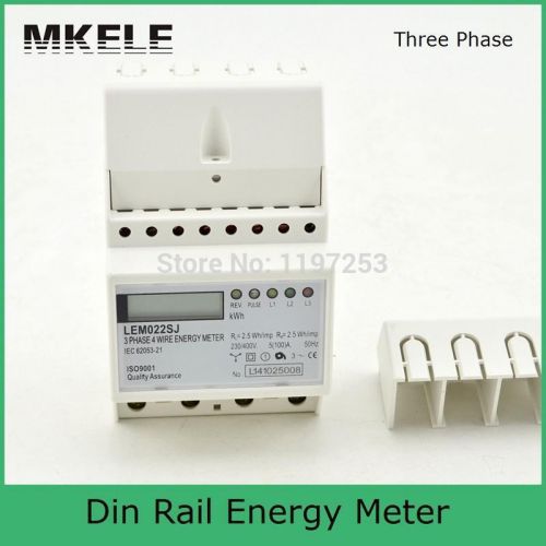 Small 3 phase MK-LEM022SJ mini Din Rail Electronice Energy Mete