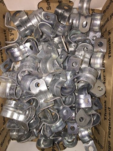 (75 pc lot) steel  1/2&#034; one hole emt straps for sale