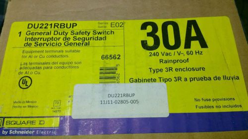 *NEW* Square D DU221RBUP Safety Switch Interruptor, Rainproof 30A 240V