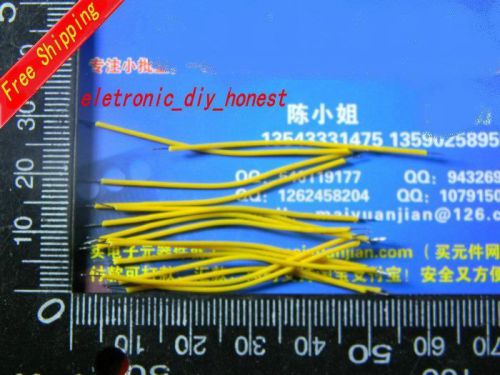 100pcsYellow double tinning line length 50mm pcb cable diameter 1.2mm#CK345