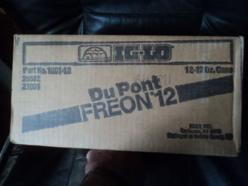 Case of (12) Genuine IG-LO DuPont R12 Freon Refrigerant 12 Ounce Cans