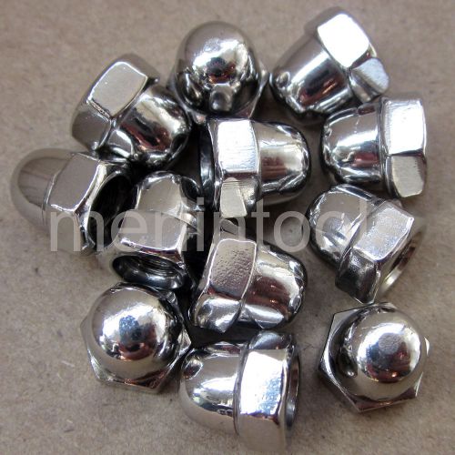 12pcs m3 x 0.5 stainless steel acorn hex nut right hand thread for sale