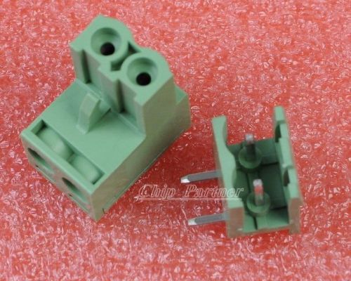 10pcs block terminal wire connectors 2edg 5.08-2p right angle for sale