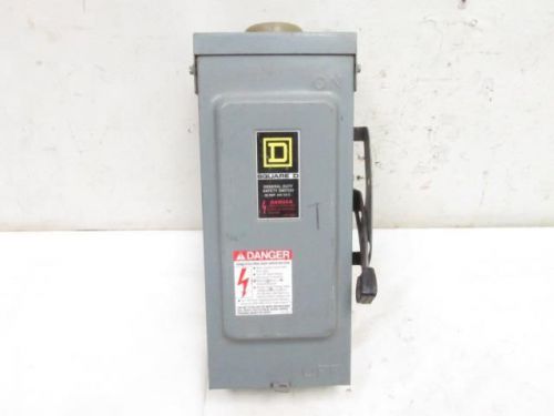 Square d d222nrb 3r single phase 60 amp 240v ac fused safety switch disconnect for sale