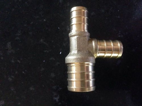 Pex tee 3/4 x 1/2 x 1/2&#034; brass fitting 10pack for sale
