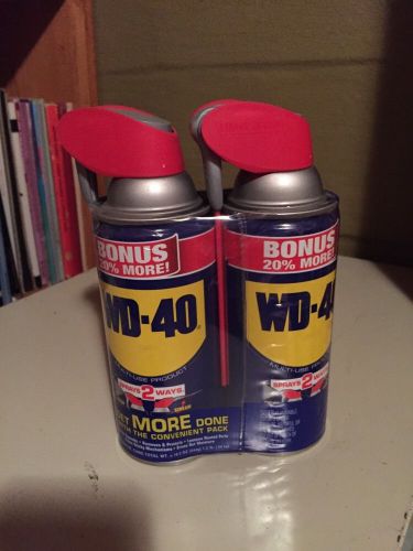 Pack of 2 Can WD-40 Lubricant Multi-use: 9.6 oz cans w/ Smart Straw = 19.2 oz