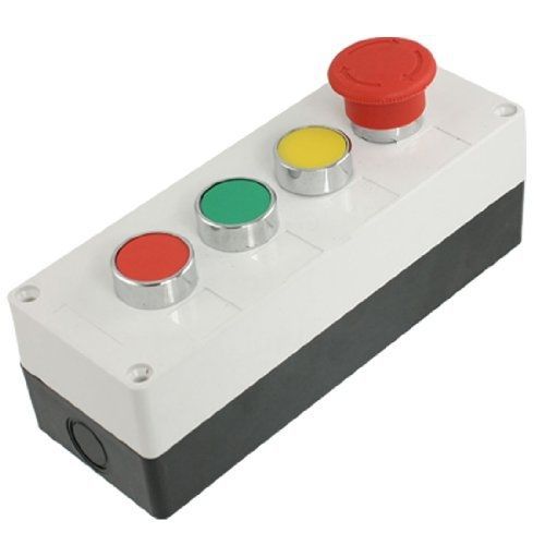 Ac 240v 3a red mushroom emergency stop nc latching push button station station for sale