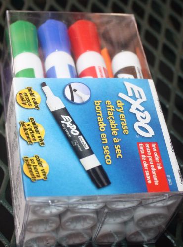 Expo Dry Erase Markers Chisel Tip 12 pk Assorted Colors Low Odor