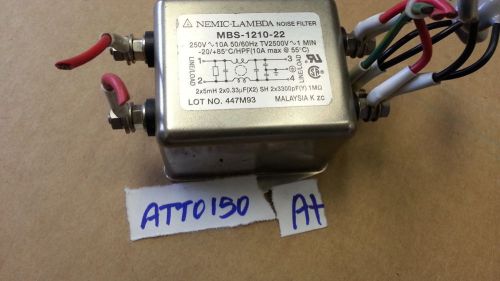 Nemic-lambda noise filter mbs-1210-22 for sale