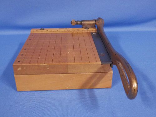 Vintage Wood Ingento No. 1 6&#034; Paper Cutter Trimmer Guillotine Hobby Craft Use