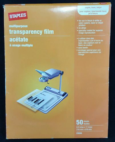 Staples Multipurpose Transparency Film Laser-Inkjet Printers 46/50 $80+ Retail