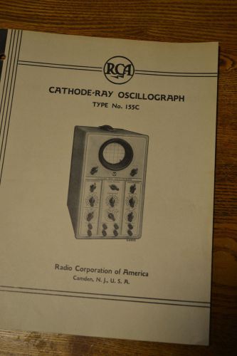 Rare Vtg. RCA Model 155 Cathode Ray Oscillograph  Manual Ham Radio Amp