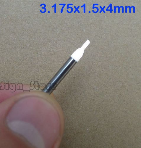 10pcs half straight cnc router cutting bits pcb engraving tool 3.175mm x1.5x4mm for sale