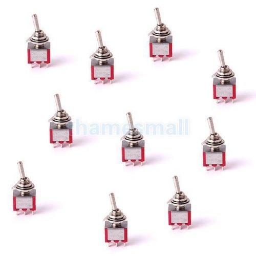 10pcs KNX-218 Mini Toggle Switch DPDT ON-ON Two Position AC 250V/2A AC 120V/5A