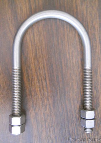 New 316 Stainless Steel Long Tangent U-Bolt for 2&#034; Pipe, 3/8&#034; x 2-5/8&#034; x 4-1/2&#034;