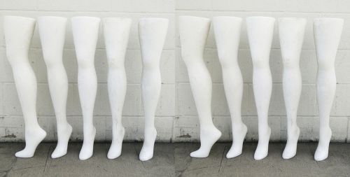 Mn-aa5(#47) 10 pcs used 28.75&#034; freestanding hip high hosiery leg display - white for sale