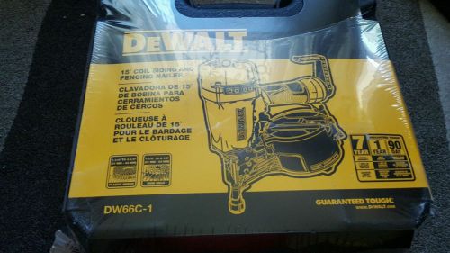 NEW DeWalt DW66C-1 Pneumatic 15° Coil Siding &amp; Fencing Nailer Nail Gun