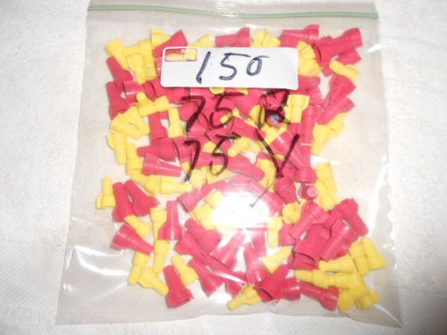 150 Ideal Buchanan Wing Twist Red+ Yellow Wire Connectors 75 of each color