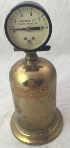 Antique Magnus Co. Silver Spring MD US Gauge for Magnus Distillery RARE