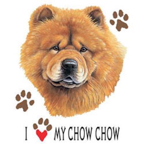 I Love My Chow Dog HEAT PRESS TRANSFER for T Shirt Sweatshirt Tote Fabric 828