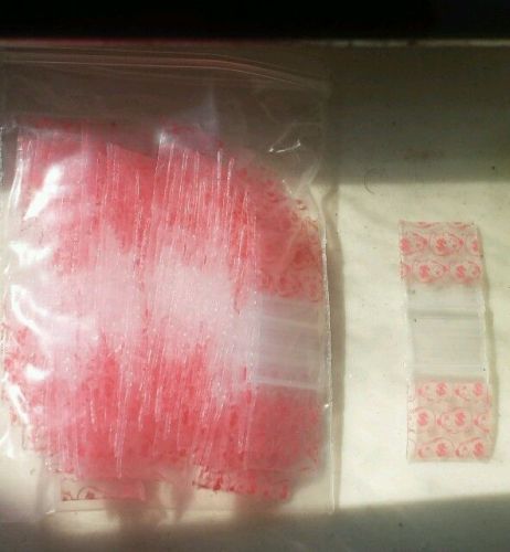 Pink piggy bank  baggies 200 TINY ziplock bags  0.5 x 0.5&#034; Apple 1212