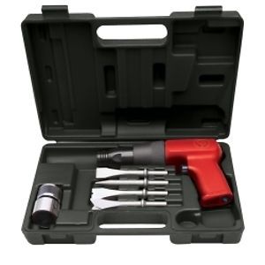 Air hammer kit, shock reduced tool w/chisels  qc for sale