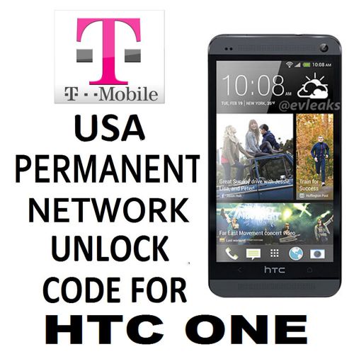 HTC NETWORK  UNLOCK FOR T-MOBILE USA HTC ONE  ONLY