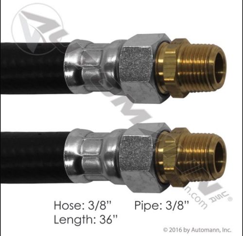 Air hose assembly 3/8&#034; 3/8&#034; swivels-36&#034; l automann 177.73636 for sale