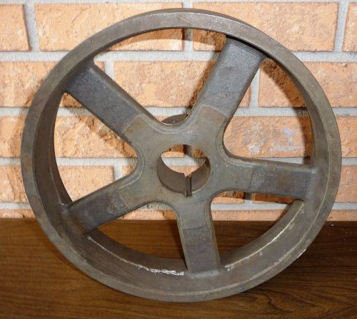 Antique cast iron flat belt pulley, hit n miss, 12 3/8&#034; od,  2 1/2 face width&#034; for sale