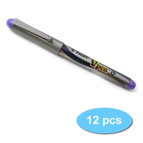 GENUINE Pilot SVP-4M Vpen Disposable Fountain Pen (12pcs) - Violet Ink FREE SHIP