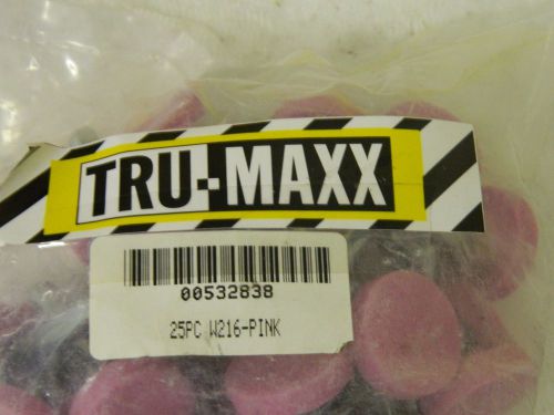 Tru-Maxx Mounted Point 25 Pc Bag W216 Pink Medium 60 Grit 1-1/2&#034; X 1/4&#034; W216
