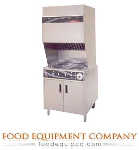 Wells wv-4hs vcs2000 ventless cooktop electric (4) spiral plates cabinet... for sale
