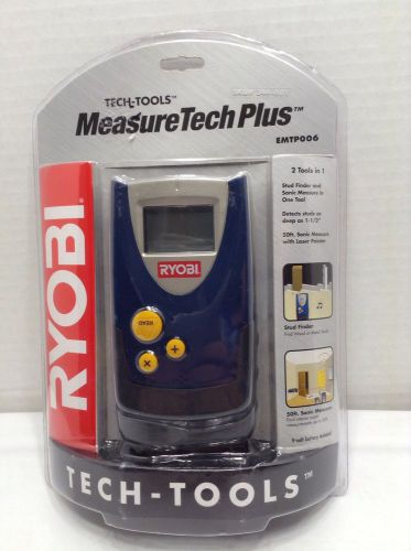 New RYOBI MeasureTech Plus Ultrasonic Measuring Device Stud Finder Tool EMTP006