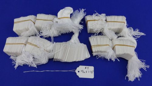 500 Blank White Strung Merchandise Price Tags #4