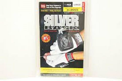Silver Back Magnetic Powered Gloves (L) FREE SHIPPING! $9.99