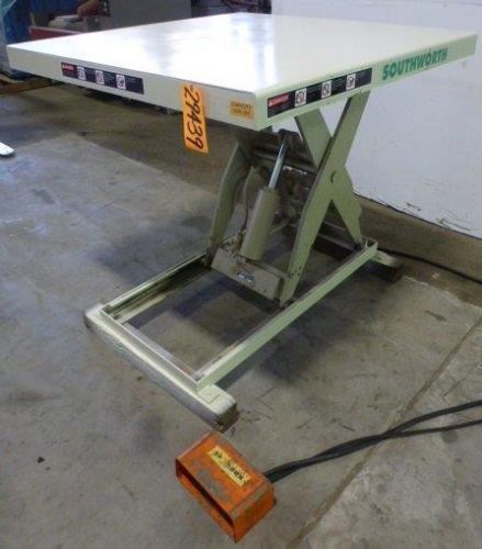 2000 lbs southworth hydraulic lift table 48&#034; x 48&#034; platform (29439) for sale