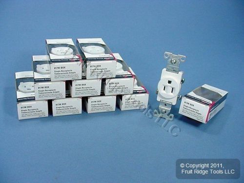 10 cooper white commercial single outlet receptacles 15a 817w for sale