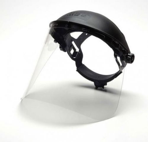 Pyramex clear polyethylene faceshield petg shield 8&#034;x15&#034;/.040&#034; thick ansi s1010 for sale