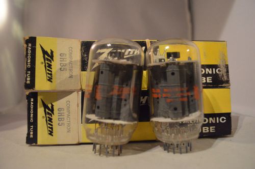 New Vintage Matched Pair of Zenith 6HB5 Vacuum Tubes NIB NOS *I