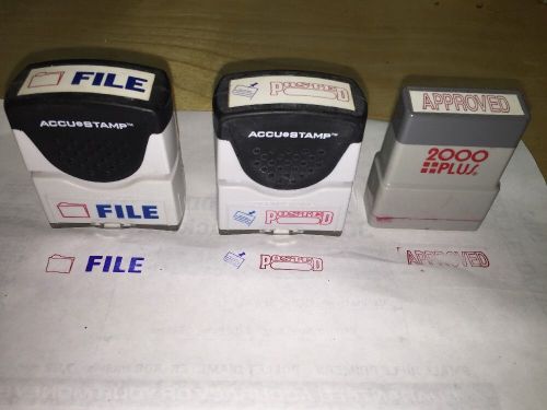 Accu stamp universal office products posted, pre-inked/re-inkable, red for sale