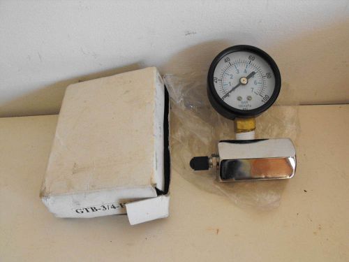 NEW BRAXTON HARRIS 100 LB GAS TEST GAUGE WITH 3/4 MIP CONNECTION