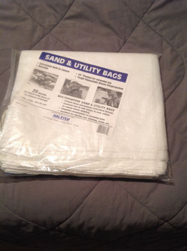 Sand &amp; utility bags halsted 15&#034; x 27&#034; white pack of 25 for sale