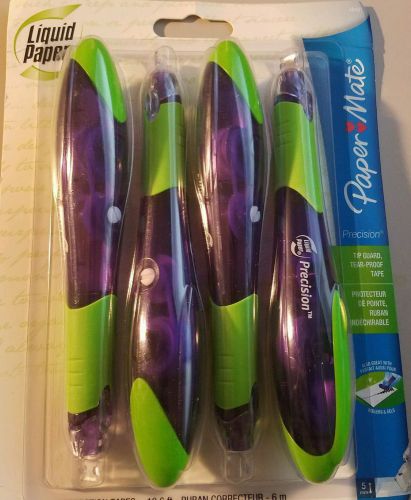 NEW Liquid Paper - Paper Mate Precision Correction Tape Pens 4 Pk HARD TO FIND