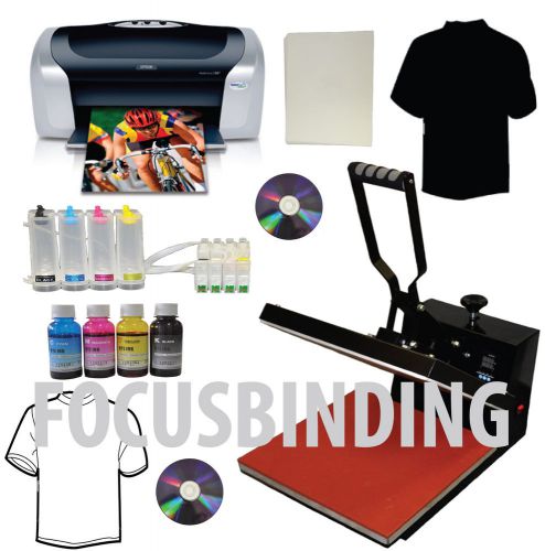 New Heat Press 15x15 Transfer Press,Printer,CISS Ink System,Tshirt Heat Transfer