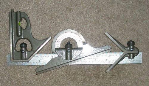General/MG 4-Piece Combination Square with Reversible Protractor Head