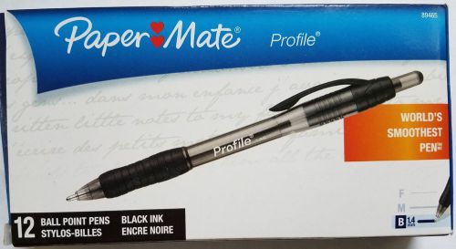 36 Paper Mate Profile RT Ballpoint Pens BOLD 1.4mm BLACK
