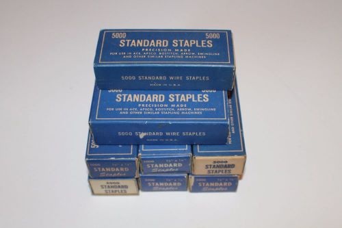 standard staples, 8 boxes of 5000 and one partial box