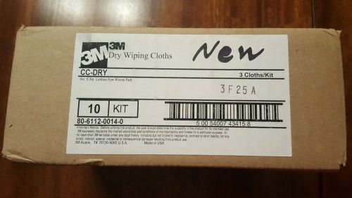 10) 3M # 80-6112-0014-0 Cable Prep Dry Lintless Wiping Cloth Pad Kits (3ea)