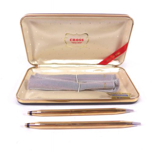 Cross Solid 14k Gold Executive Pen/ Pencil Set in BOX