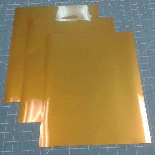 Siser EasyWeed 15&#034; by 12&#034; (3) Precut sheets GOLD Heat Transfer Vinyl